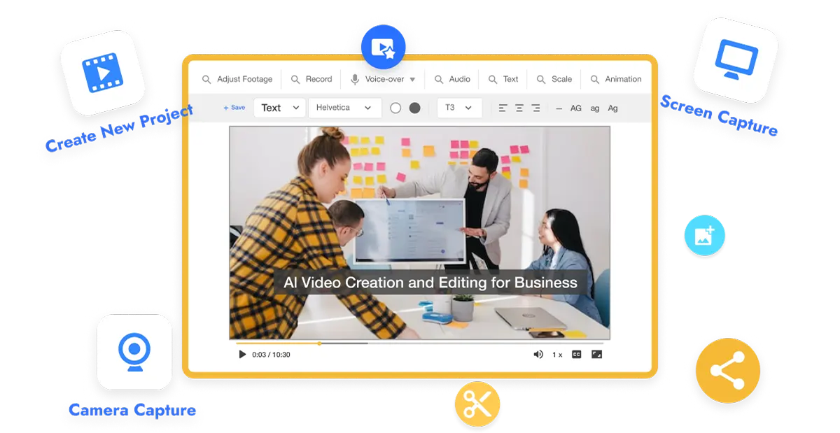 Visla Healthcare Video Creator interface showing tools for onboarding, tutorials, and medical video creation in one platform.